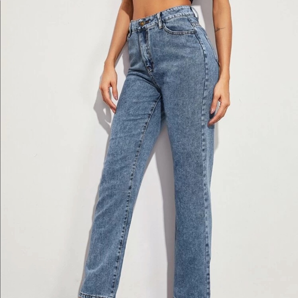 SHEIN High Rise Mom Jeans